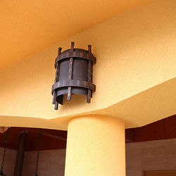 Auenlampenschirm HISTORISCH  sanfte Seitenbeleuchtung einer Terrasse