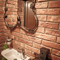 Spiegel mit schmiedeeisernem Rahmen – Geschmiedetes Badezimmerzubehör – luxuriöse Badezimmermöbel