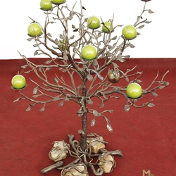 Leuchter – Baum mit Schlange und Apfel – exklusiver Kerzenständer