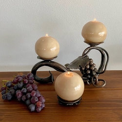 Luxuriser Kerzenhalter, geschmiedet wie ein Weinstockzweig  Dekoration fr den Weinkeller, das Weingut...