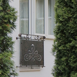 Modernes Fenstergelnder mit Blech  franzsisches Fenster